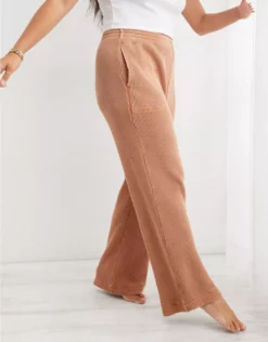 Aerie Straight Leg Waffle Pant