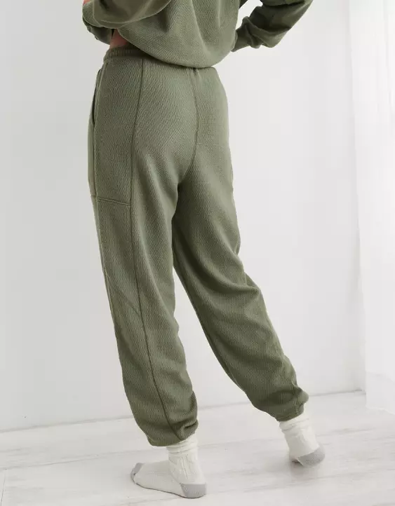 Aerie High Waisted Textured Jogger 4 Aerie High Waisted Textured Jogger - Image 2