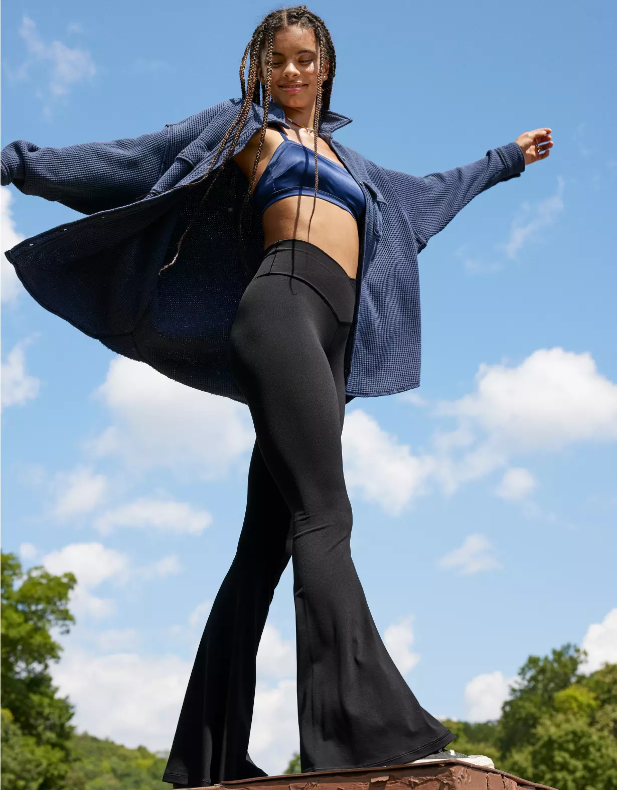 OFFLINE By Aerie Real Me High Waisted Crossover Super Flare Legging 3 OFFLINE By Aerie Real Me High Waisted Crossover Super Flare Legging