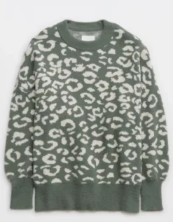 Aerie Leopard Buttercream Sweater 7 Aerie Leopard Buttercream Sweater -Summer Apparel Store 0745 3157 357 f