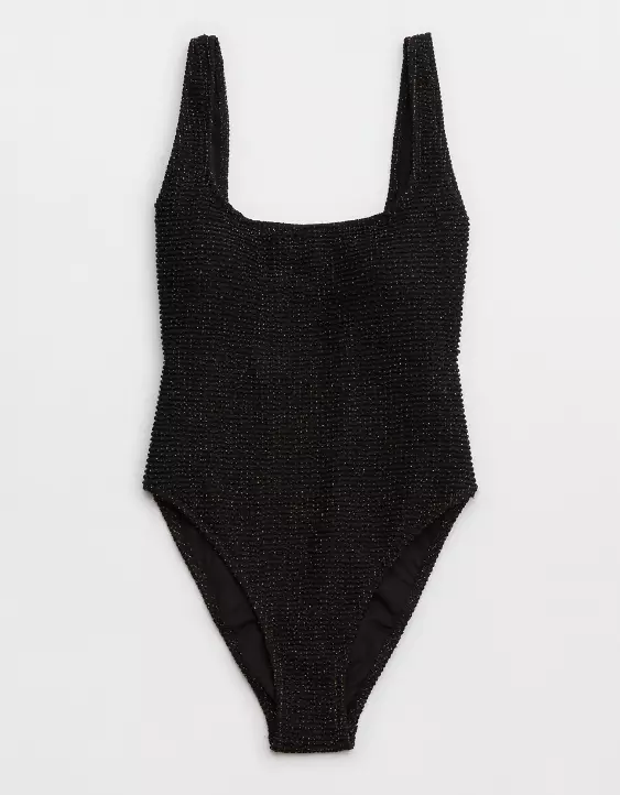 Aerie Lurex Crinkle Babewatch One Piece Swimsuit 5 Aerie Lurex Crinkle Babewatch One Piece Swimsuit - Image 3