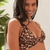 Aerie Longline Plunge Leopard Ring Bikini Top -Summer Apparel Store 0753 4746 158 of