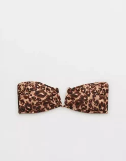 Aerie Leopard Mesh V Wire Bandeau Bikini Top -Summer Apparel Store 0754 4680 158 f