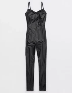 OFFLINE By Aerie Real Luxe Faux Leather Legging Jumpsuit -Summer Apparel Store 1445 1290 073 f