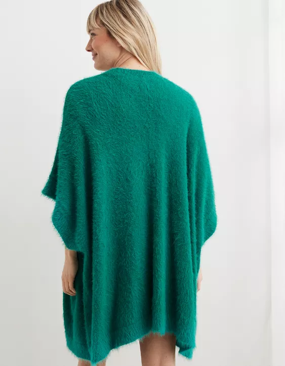 Aerie Fuzzy Sweater Cape 4 Aerie Fuzzy Sweater Cape - Image 2