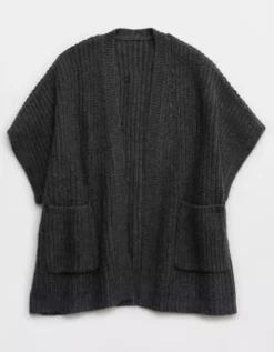 Aerie Marled Rib Sweater Cape -Summer Apparel Store 1497 8834 073 f
