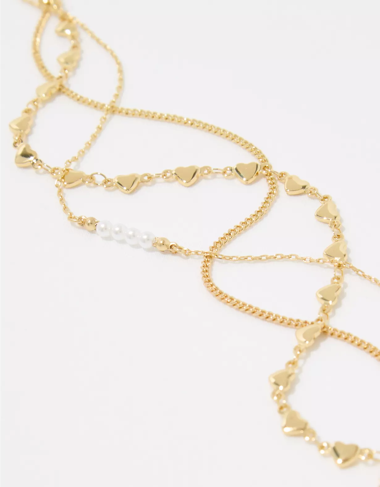 Aerie Dainty Heart And Pearl Necklace Pack 4 Aerie Dainty Heart And Pearl Necklace Pack - Image 2