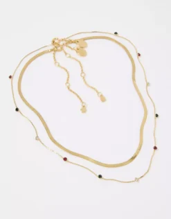 Aerie Stone Setting Drop Necklace Pack