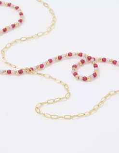 Aerie Iridescent Bead Necklace Pack -Summer Apparel Store 1498 8793 709 b