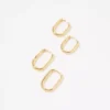 Aerie Chunky Paperclip Hoop Earring Pack -Summer Apparel Store 1498 8909 709 f