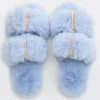 Aerie Fuzzy Double Strap Slippers -Summer Apparel Store 1499 7531 461 f