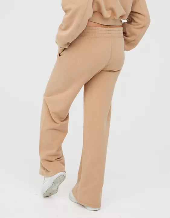 OFFLINE By Aerie Throw-Back Fleece Wide Leg Pant 4 OFFLINE By Aerie Throw-Back Fleece Wide Leg Pant - Image 2