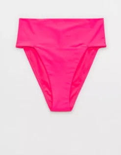 Aerie Banded High Cut Cheeky Bikini Bottom 7 Aerie Banded High Cut Cheeky Bikini Bottom -Summer Apparel Store 1754 4894 673 f