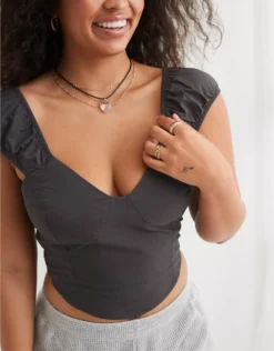 Aerie Woven Corset Top