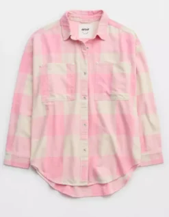 Aerie Anytime Fave Flannel Shirt -Summer Apparel Store 1783 3200 169 f