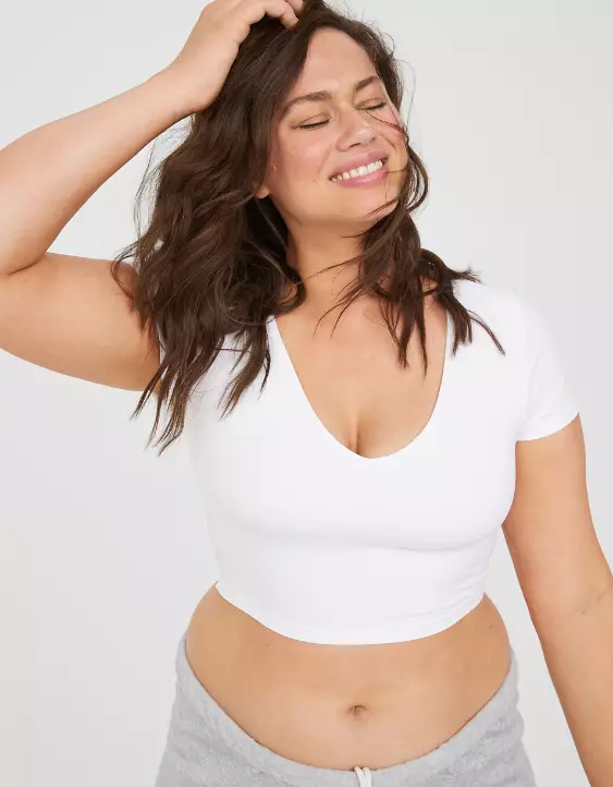 OFFLINE By Aerie Real Me V-Neck T-Shirt 4 OFFLINE By Aerie Real Me V-Neck T-Shirt - Image 2