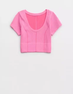 OFFLINE By Aerie Seamless Corset T-Shirt 7 OFFLINE By Aerie Seamless Corset T-Shirt -Summer Apparel Store 2161 1354 610 f