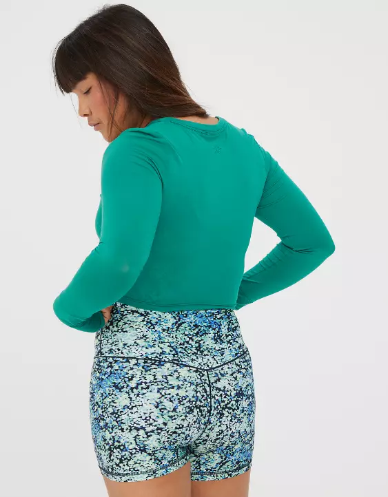 OFFLINE By Aerie Thumbs Up Twist Front Cropped T-Shirt 4 OFFLINE By Aerie Thumbs Up Twist Front Cropped T-Shirt - Image 2