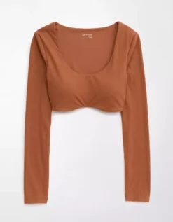 OFFLINE By Aerie Real Me Super Cropped Long Sleeve Bra Top 7 OFFLINE By Aerie Real Me Super Cropped Long Sleeve Bra Top -Summer Apparel Store 2162 1549 205 f