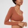 OFFLINE By Aerie Real Me Super Cropped Long Sleeve Bra Top 2 OFFLINE By Aerie Real Me Super Cropped Long Sleeve Bra Top -Summer Apparel Store 2162 1549 205 of