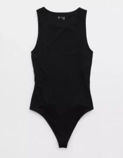 OFFLINE By Aerie Real Me Ribbed High Neck Bodysuit -Summer Apparel Store 2163 1271 073 f