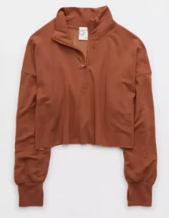 OFFLINE By Aerie OTT Fleece Quarter Zip Sweatshirt 7 OFFLINE By Aerie OTT Fleece Quarter Zip Sweatshirt -Summer Apparel Store 2164 1504 205 f