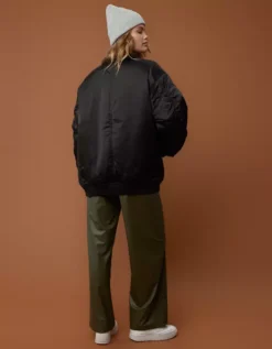 OFFLINE By Aerie Satin Bomber Jacket -Summer Apparel Store 2168 1453 073 ob