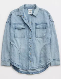 OFFLINE By Aerie Denim Shacket 7 OFFLINE By Aerie Denim Shacket -Summer Apparel Store 2168 1498 936 f