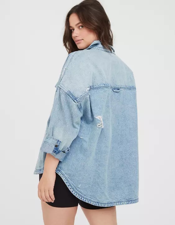 OFFLINE By Aerie Denim Shacket 4 OFFLINE By Aerie Denim Shacket - Image 2