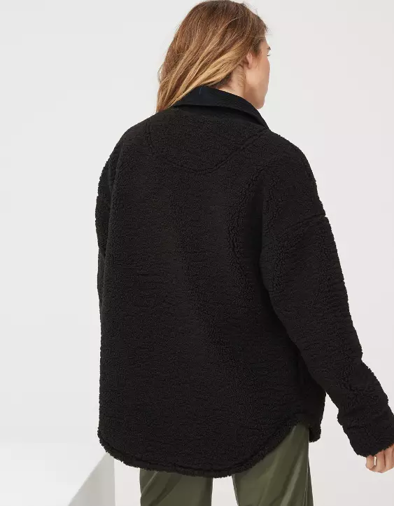 OFFLINE By Aerie Sherpa Corduroy Shacket 4 OFFLINE By Aerie Sherpa Corduroy Shacket - Image 2