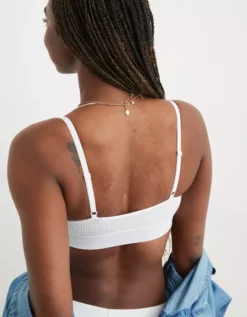 Aerie Superchill Modal Rib Triangle Bralette -Summer Apparel Store 2694 3663 100 ob