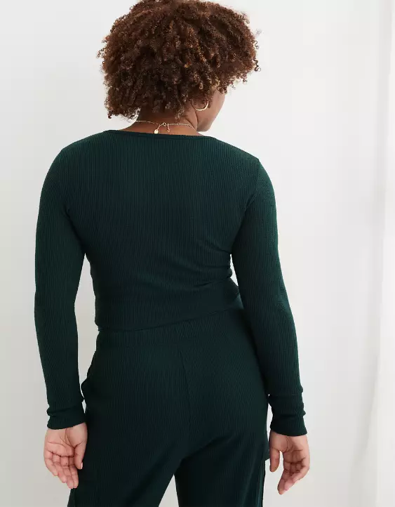 Aerie Waffle Wrap Top 5 Aerie Waffle Wrap Top - Image 3