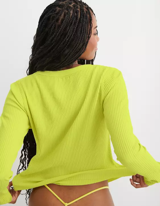 Aerie Fireside Long Sleeve Crewneck T-Shirt 4 Aerie Fireside Long Sleeve Crewneck T-Shirt - Image 2