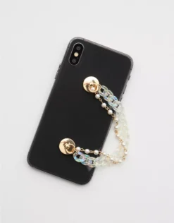Aerie Pearl And Chain Phone Charm -Summer Apparel Store 5498 9184 100 b